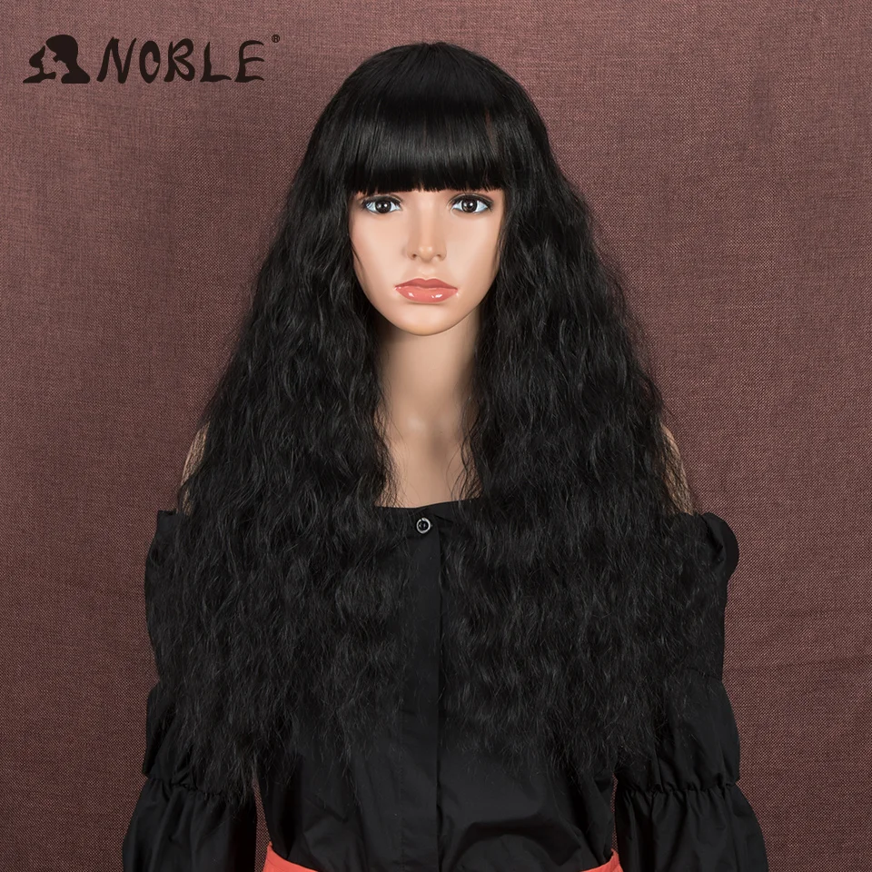 

Благородный синтетический парик с челкой, косплей парик, длинные волнистые женские парики, цветной парик, Омбре, светлые парики для женщин, ...