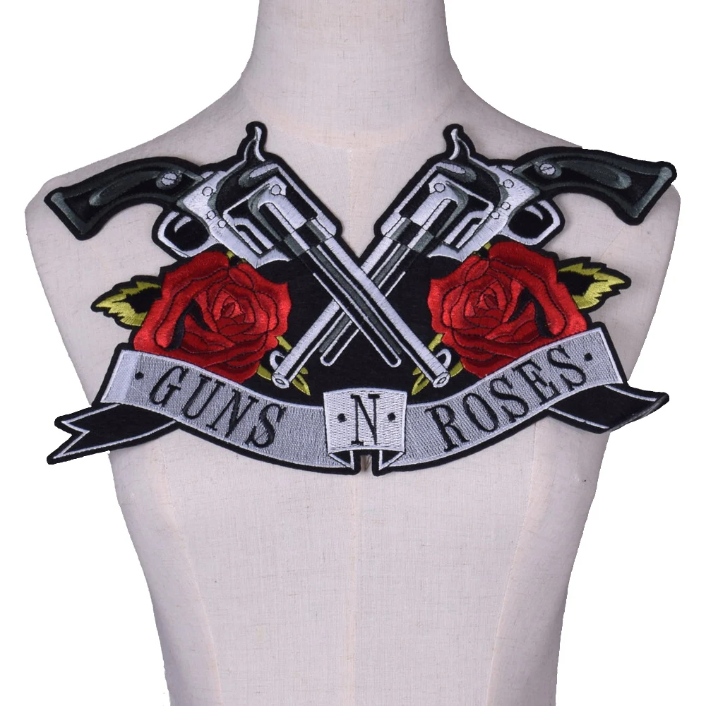 Патчи Guns N Roses для музыкальной рок группы вышивка утюгом на подложке куртки