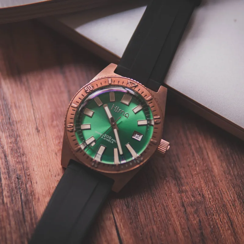 Часы мужские автоматические бронзовые водонепроницаемые швейцарские