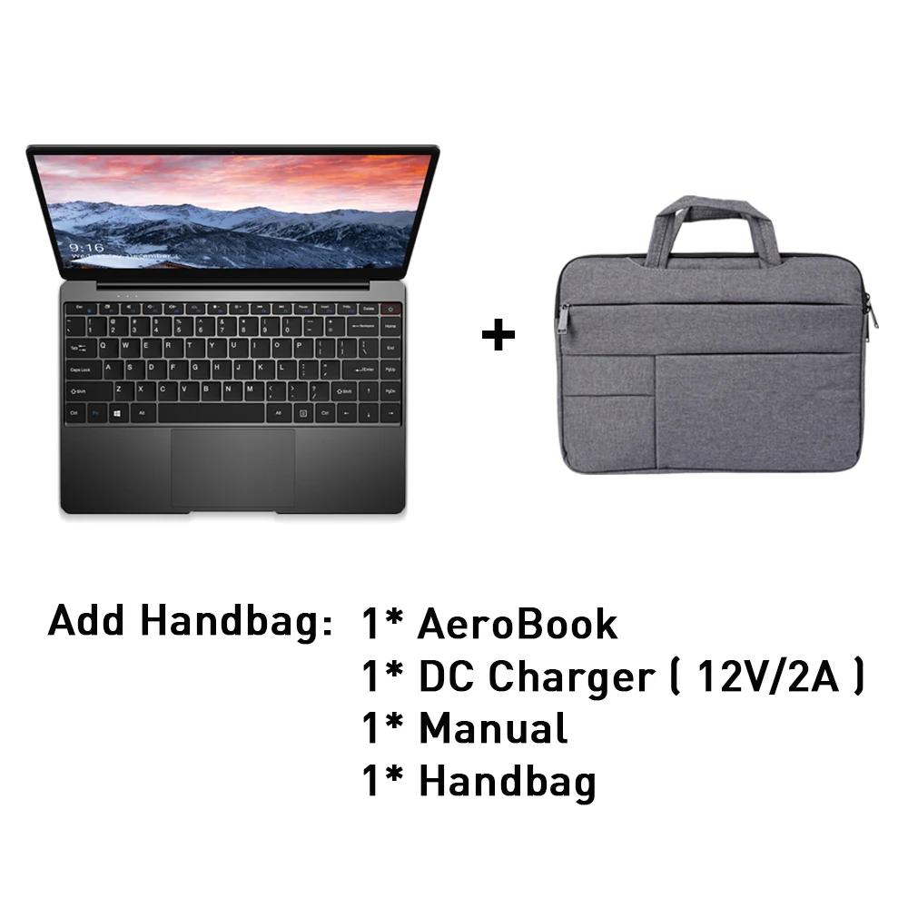 Add handbag CHUWI AeroBook 13,3 дюйма 1920*1080 ips Экран ультра Intel Core M3 6Y30 Windows 10 8 GB RAM 256 GB SSD ноутбука - Цвет: Add handbag
