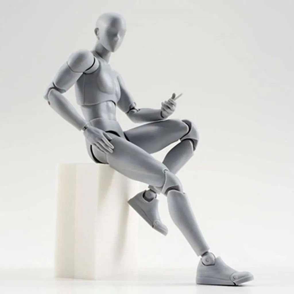 ПВХ Фигурки тела модель манекен bjd арт схематичный эскиз фигурка 3D13cm фигурка игрушки художника подвижная Мужская Женская фигурка с шарнирными соединениями