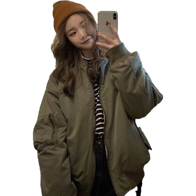 

2020 New Women'S Hooded Jackets Spring Autumn Causal Windbreaker Women Basic Jacket Coats Zipper Loose Jackets Famale Oversize