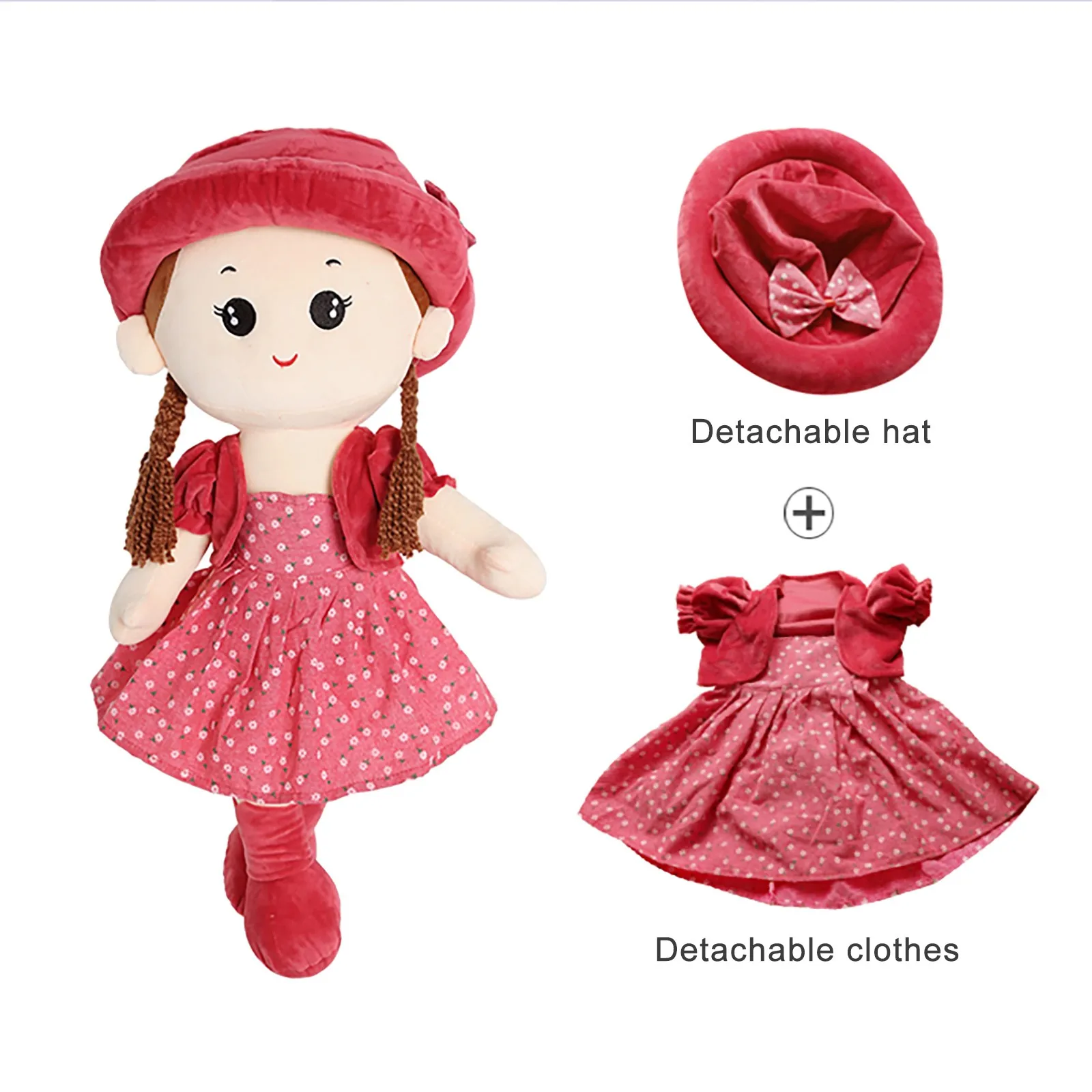 

Baby Girls Kids Lovely Stuffed Plush Doll Toys Cute Princess Doll Kawaii Baby Plush Toys Birthday Gifts For Children Girls