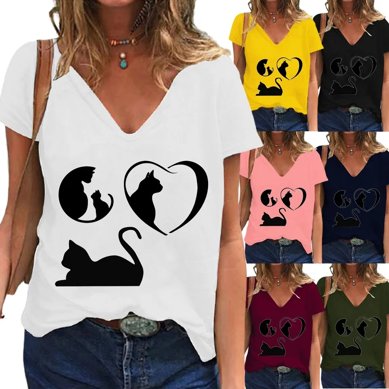 

Женский свободный пуловер с V-образным вырезом