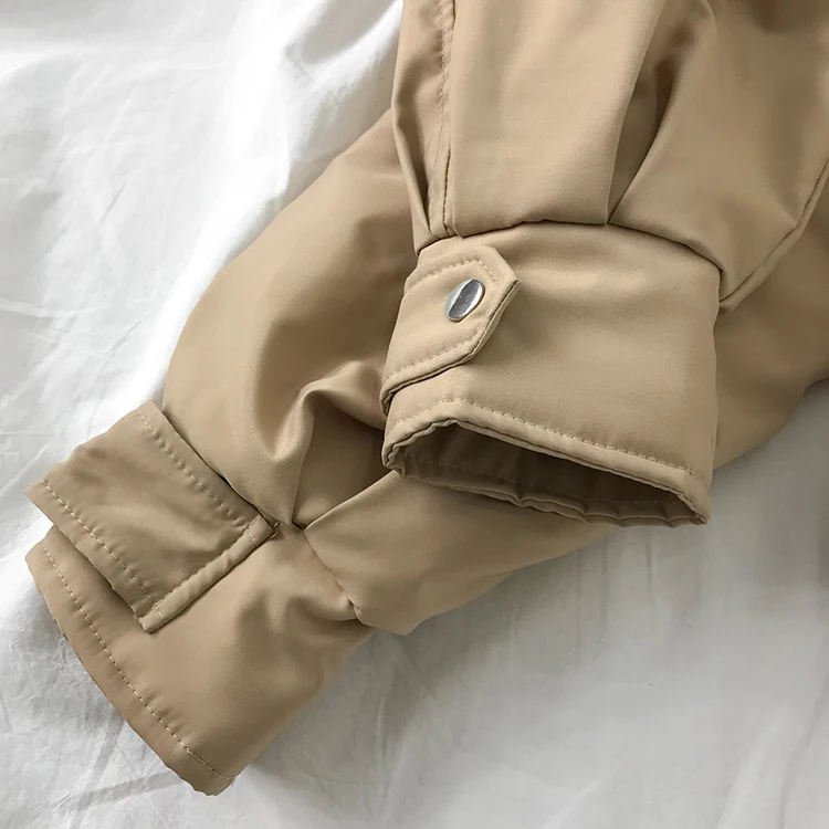 

2021 New Winter Jacket Women's Loose Casual Hooded Cotton-padded Jacket Students All-match Drawstring Pie To Overcome The Trend