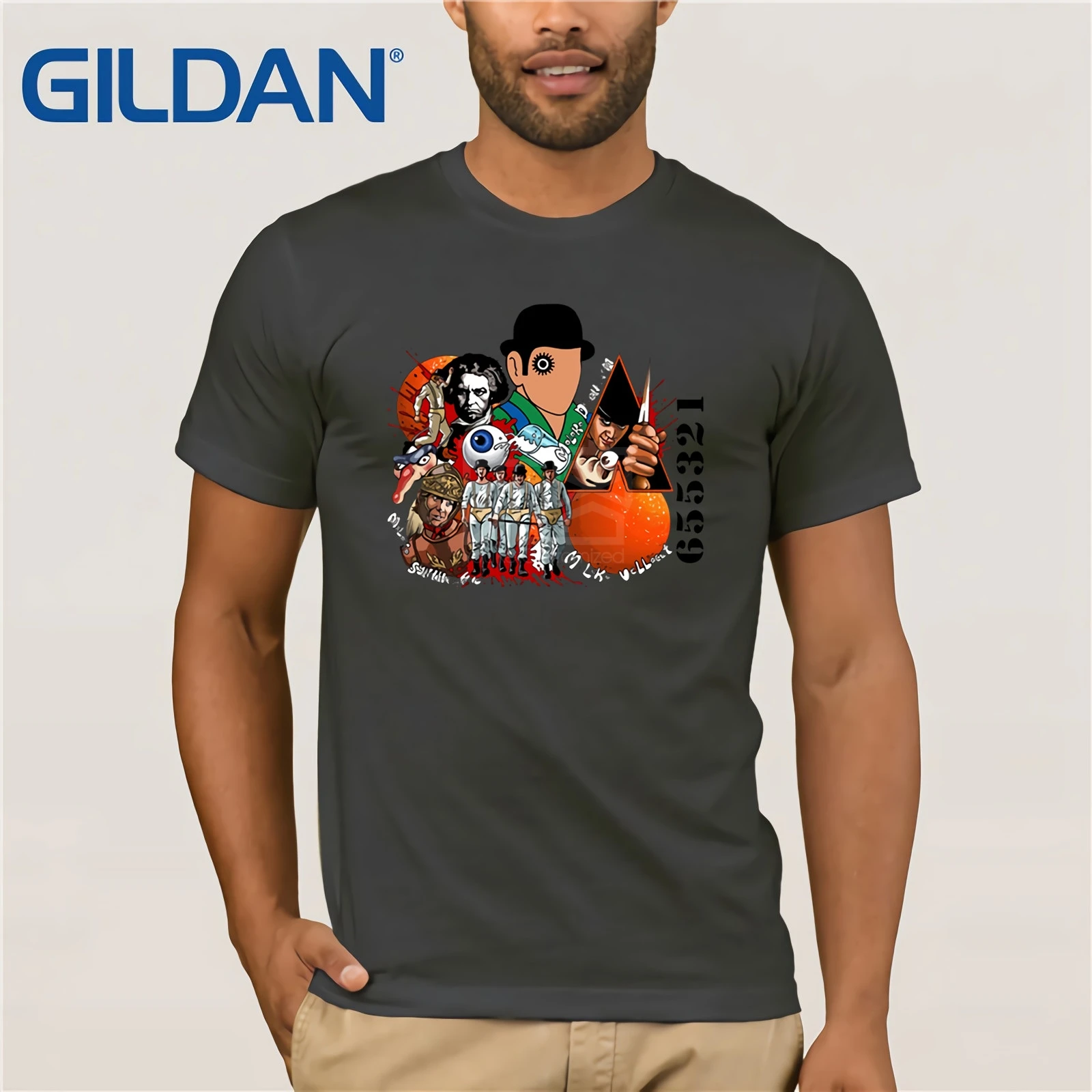 Men-Print-Stanley-Kubrick-s-Clockwork-Orange-T-shirt-O-Neck-Short-sleeves-Alex-Malcolm.jpg _ 640x640 | Мужская одежда