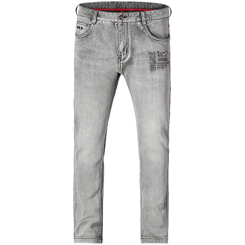 BruceShark Men's Jeans Winter Fashion Casual Special Wash Straight Leg Thicken Strech Cotton Soften Loose Super Quality big size