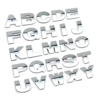 diy 50mm high big plastic 3d chrome letters self adhesive alphabet car stickers auto sign car accessories decoration