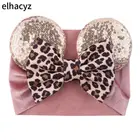 Повязка на голову для девочек, с бантом и блестками, 1 шт.