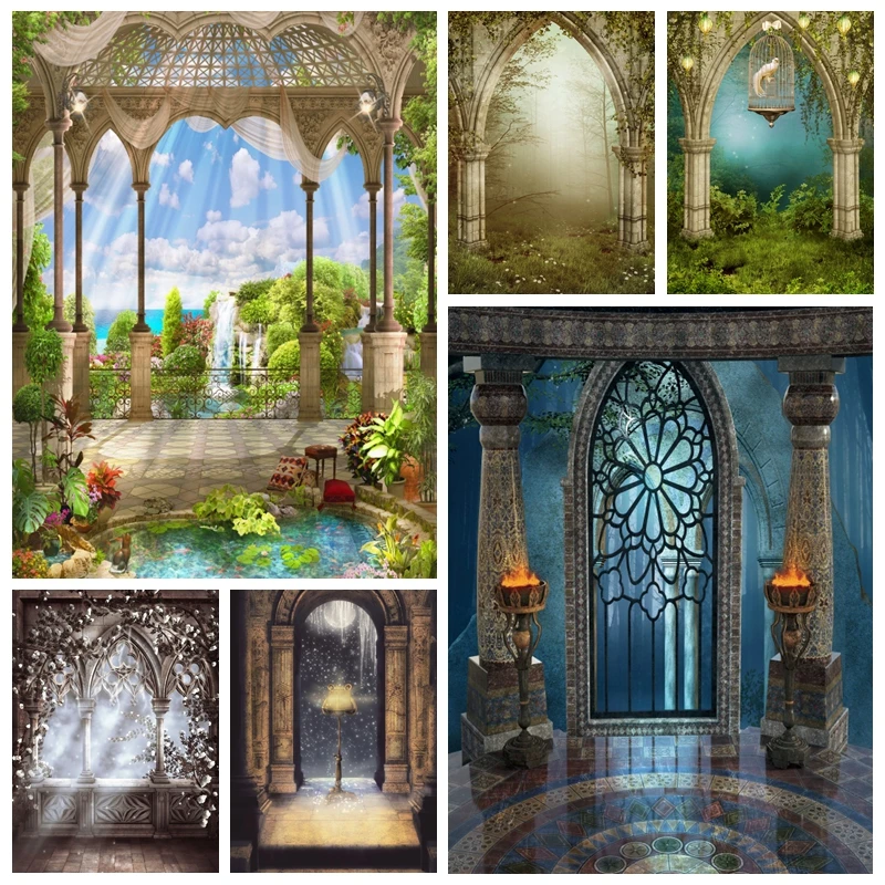 Yeele мечтательный фон для фотосъемки с арочная дверь цветы рисунок ПОРТРЕТНАЯ