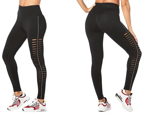 P929 black FIT FUNKY, женские брюки, спортивные, для бега, обтягивающие, брюки, для танцев, для любителей ношения, с высокой талией, с прорезями, леггинсы по лодыжку, P929 - Цвет: P929 black