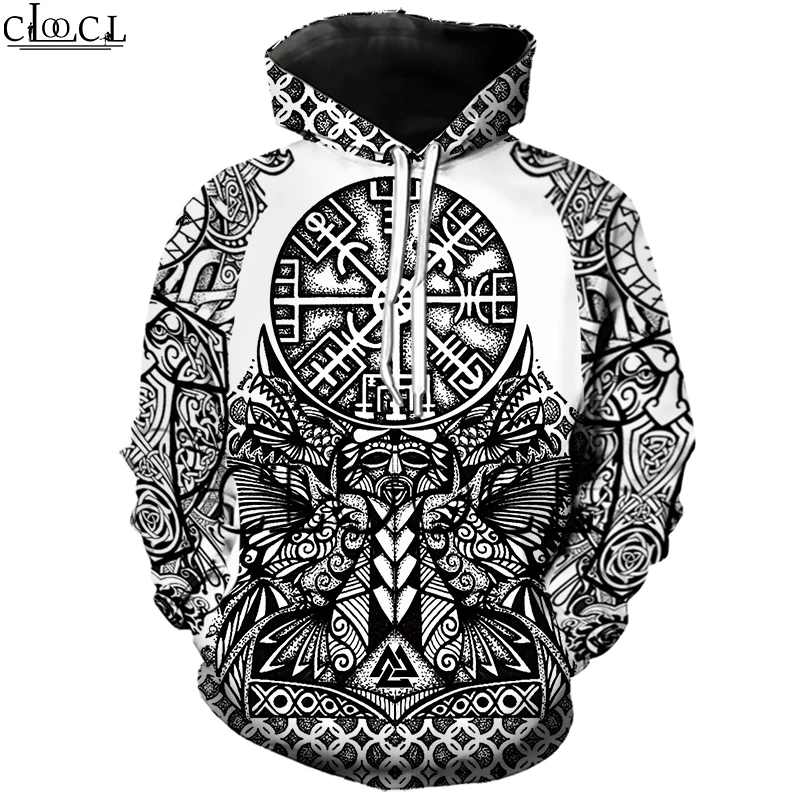 Толстовка Viking Tattoo с принтом для мужчин и женщин 3D Свитшот Пиратская тату Футболка