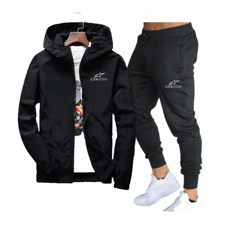 

New jacket and pants high Casual quality outdoor sport men's breathable cotton spring autumn fishing clothes set jacket
