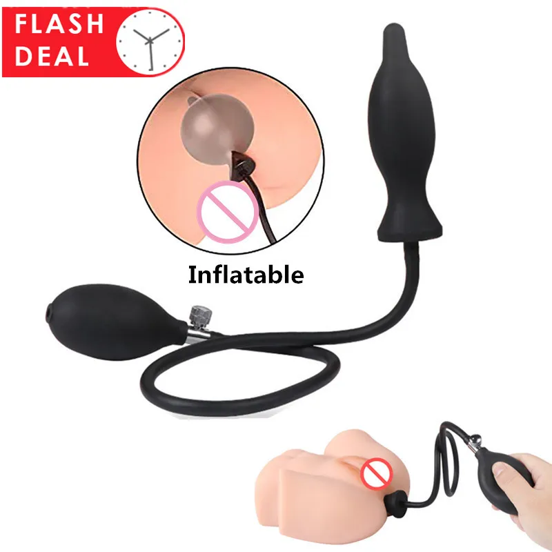 Силиконовая расширяемая Анальная пробка массажер простаты вестибулярный