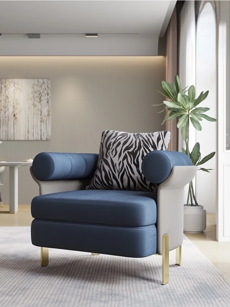 

GY bитальянское тканевое кресло для отдыха на балконе, одноместное кресло с откидной спинкой, модный современный минималистичный мастер-сту...