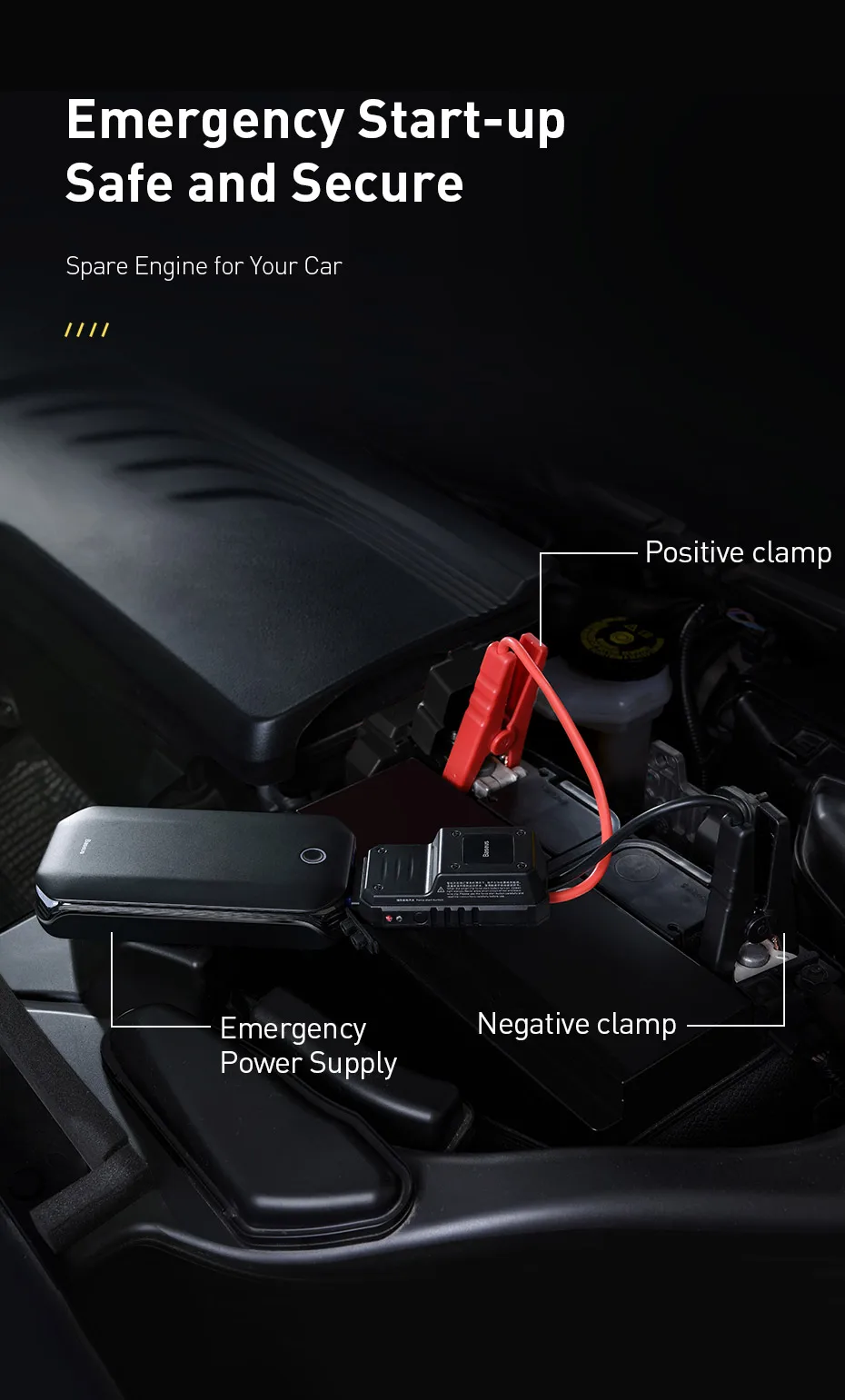 Baseus автомобильное пусковое устройство аккумулятор power Bank 800A Jumpstarter Авто Buster аварийный усилитель автомобильное зарядное устройство пусковое устройство