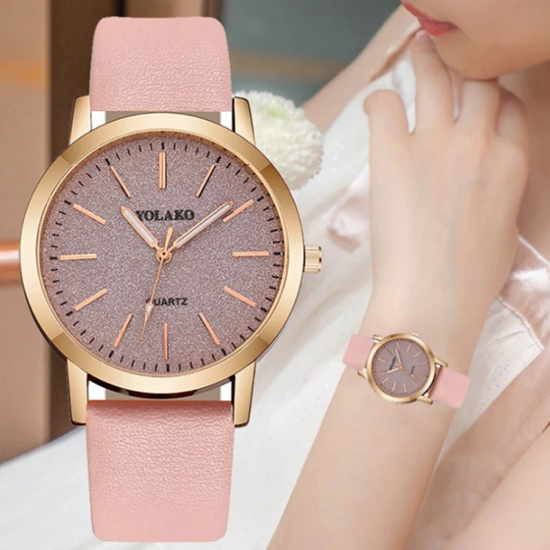 

New Women Watch Luxury Brand Simplicity Dial Fashion Leather Wristwatch Quartz Clock Casual Women's Dress Watches reloj mujer