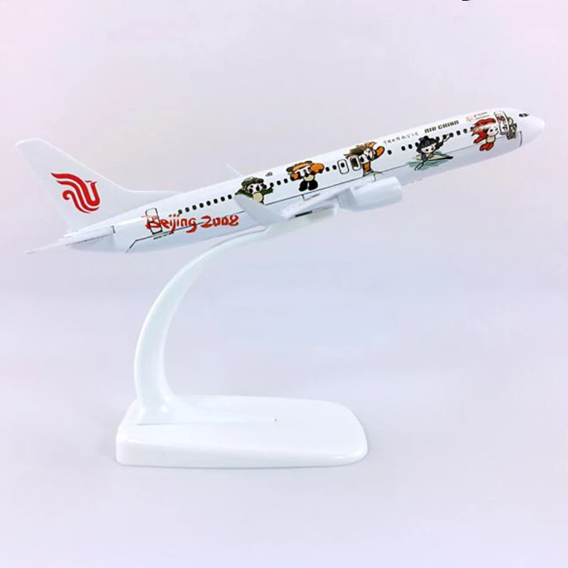 16 см сплав металла воздуха Китай модель самолета B737 Airlines Lucky Doll Boeing 737 Beijing 2008