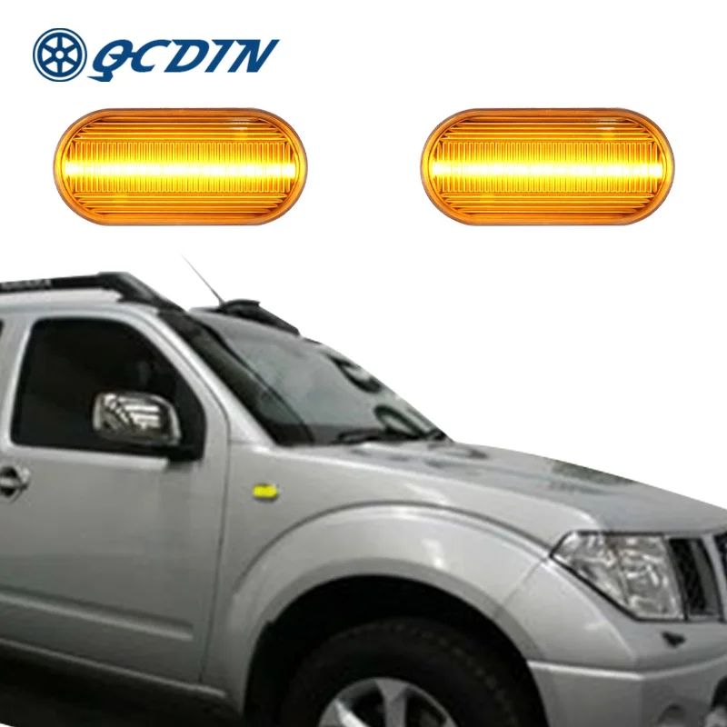 

QCDIN For Nissan Navara (D40) Side Marker Light Turn Signal Light Adapter Signal Light For JNissan Pathfinder III R51 Note E11