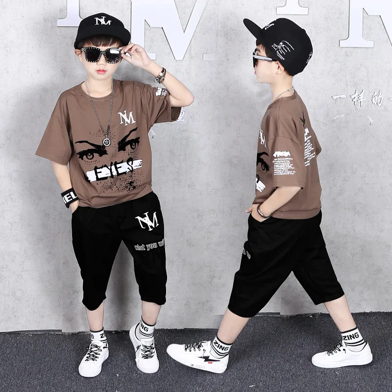 Летний комплект для мальчиков футболка с коротким рукавом + спортивный костюм