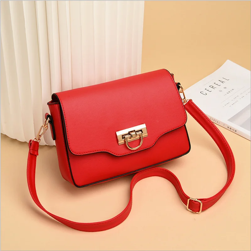 

2020 new fashion bag cover type women's bag spring autumn casual One Shoulder Bag Messenger Bag fashion trend small square bag w