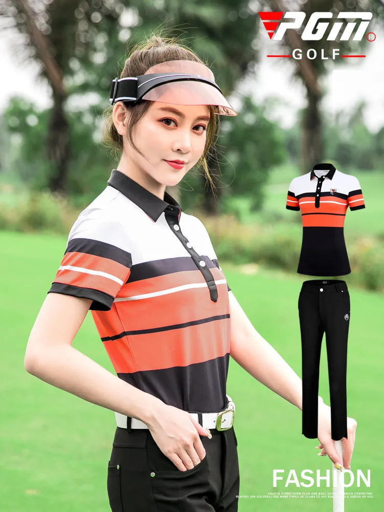 PGM одежда для гольфа женский спортивный костюм летняя футболка с коротким
