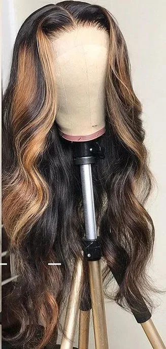 wavy style Hesperis 13x6 парик на кружеве волнистые светлые человеческие волосы парики предварительно выщипанные бразильские волосы remy Плотность 130-180 - Цвет: wavy style