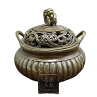 antique bronze crafts brass copper incense burner decorated kerr de mingxuan