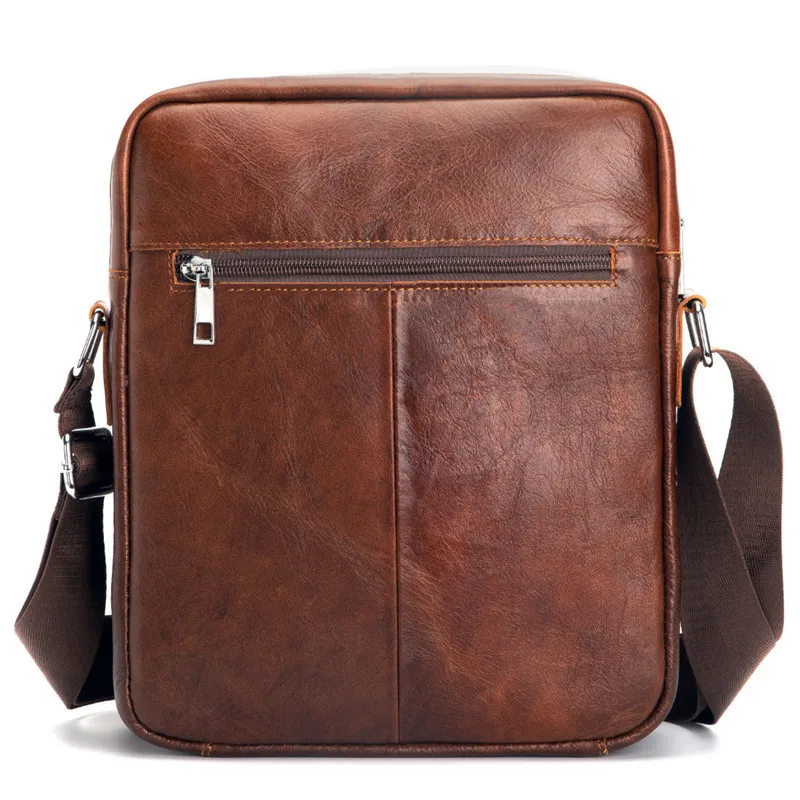 Fashion retro luxury first layer cowhide men's business shoulder bag outdoor daily weekend work youth real leather diagonal bag