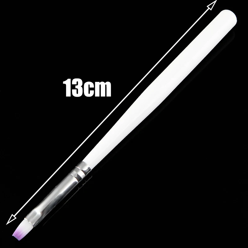 Профессиональная Кисть для ногтей ручка с белой ручкой рисования Удлинение лака