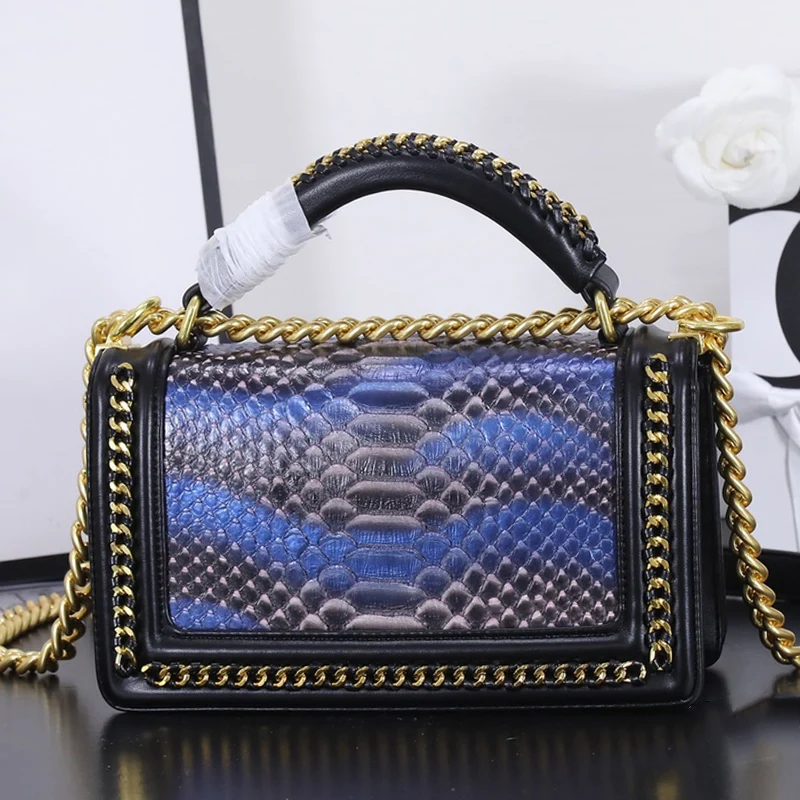 

Дизайн, ретро, ​​подбор цвета, рисунок змеи, тканый, украшение цепочки, многофункциональный, кожа, сумочка, женский новый стиль, большая вме...