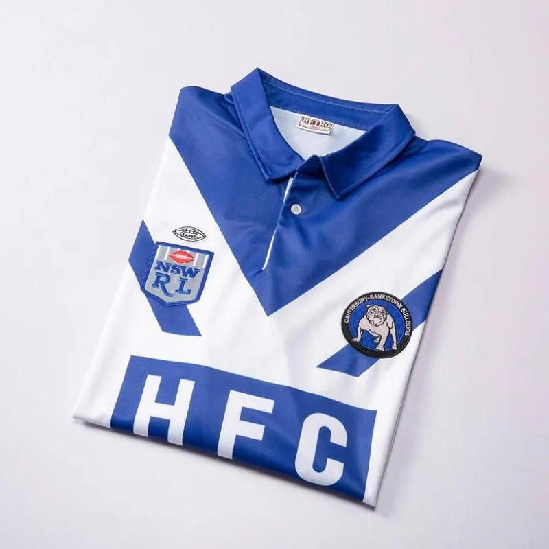 

1985 Bulldog Retro RUGBY MEN's HOME AWAY JERSEY Sport Shirt S-5XL