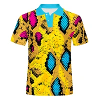 3d print summer short sleeve novelty snake skin blouse shirt fashion funny mens sweatshirt harajuku oversize streetwear 5xl