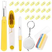lmdz sewing tools kit with seam rippers scissors clips patchwork ruler and chalk cutter sewing accessories tools set