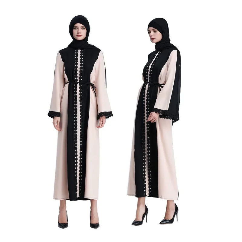S-4XL, модное, элегантное, плиссированное, Турецкая абайа, Сингапур, полная длина, кружевное платье, женское мусульманское, исламское платье