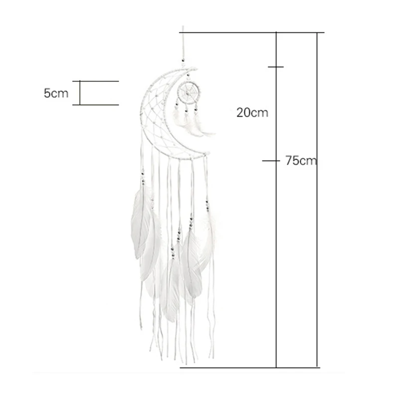 

Handmade Mini Moon Dream Catcher Net Hanging Decoration Room Ornament Gift Craft MDJ998