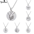 Круглое ожерелье с подвеской на английском языке, ожерелье с жестами и надписью Я люблю тебя, пинки, борьба, чокеры, подарок для любителей