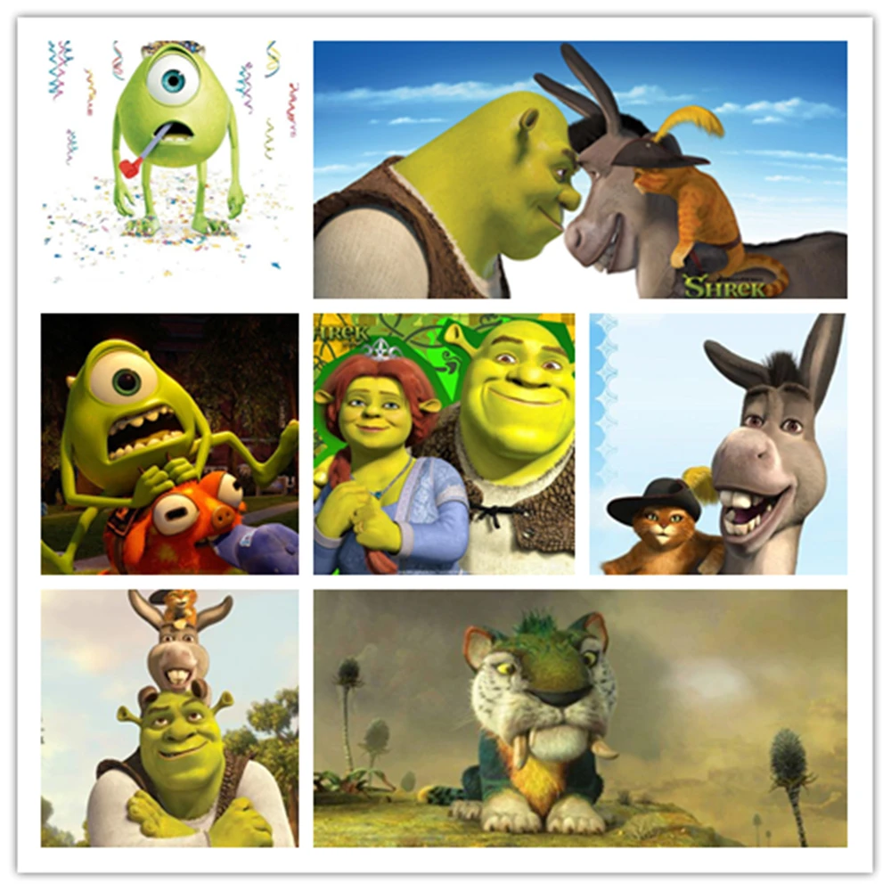 

Алмазная живопись «Шрек» Disney, вышивка крестиком, квадратная/Круглая Мозаика стразы, подарок для украшения дома