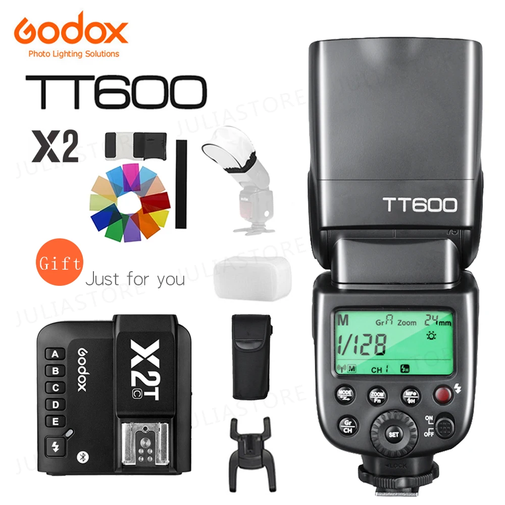 Godox TT600 2 4G Беспроводная вспышка для камеры Speedlite + передатчик X2T беспроводной