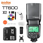 Godox TT600 2,4G Беспроводная вспышка для камеры Speedlite + передатчик X2T беспроводной триггер для вспышки для Canon Nikon Fujifilm Sony Olympus