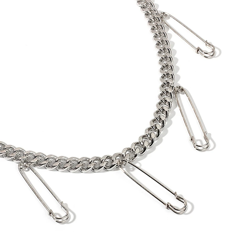 

2PCS Punk Style Fashion jeans Chains Alloy Keychain Women Pants Multi Layer Belt Waist chains Hip Hop Hook hiphop Jewelry