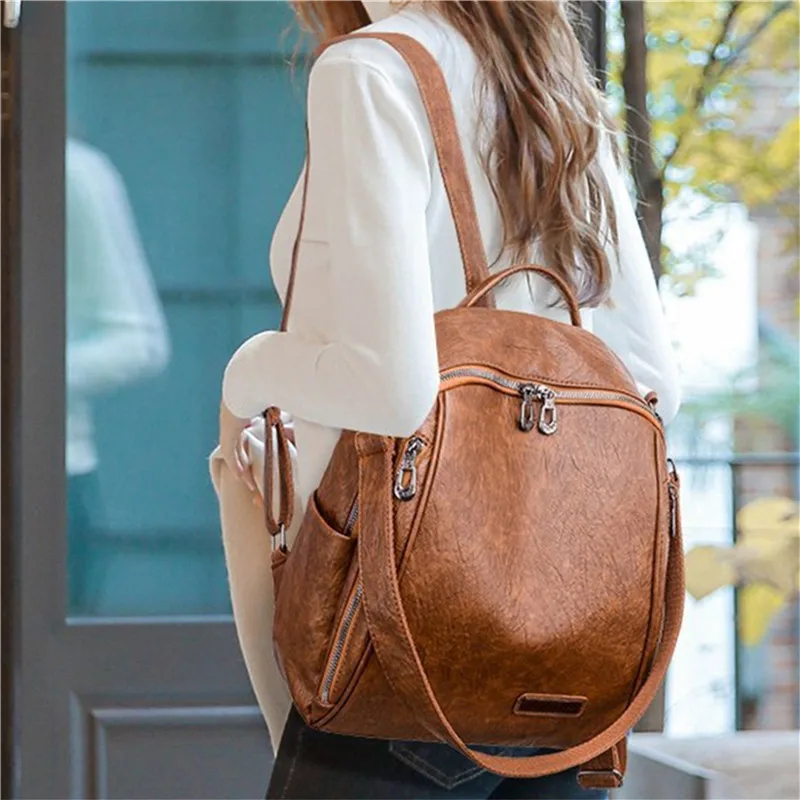 

Fashion Backpack Shoulder Bag Back Backpack Academy Bagpack Backpack Women PU Women's Backpack Girl Schoolbag Rucksack