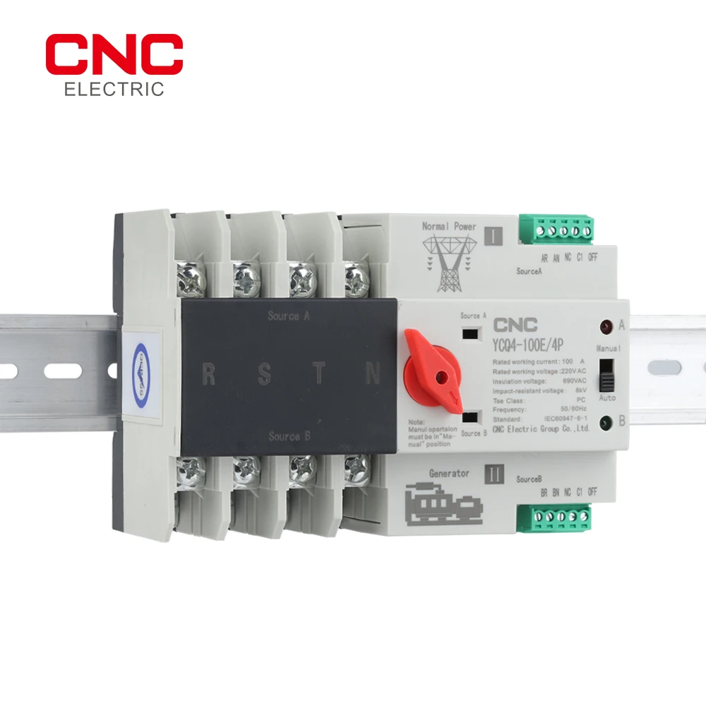 CNC 3-фазный Din-рейка ATS Dual Power автоматический переключатель электрические