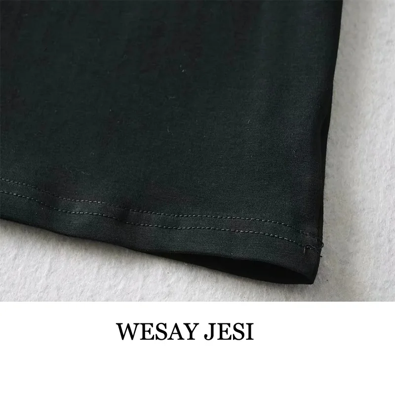 

WESAY JESI 2021 Summer New Ladies Short-Sleeved T-shirt Slimming Short Sleeve Round Neck Angel Print
