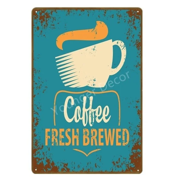 

Good Strong Coffee Metal Tin Signs Pub Bar Shop Poster Vintage Home Decor Wall Art Painting Plaque Cafe Decoration YI-203