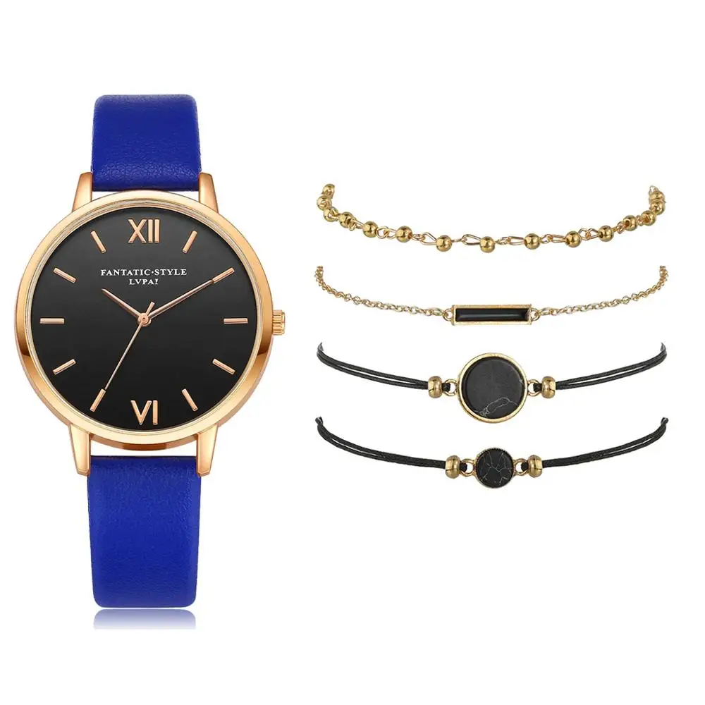 5 шт., женские часы и браслеты, набор, Montre Femme, модное платье, часы, женские Аналоговые кварцевые наручные часы, Reloj Mujer, Часы серьги