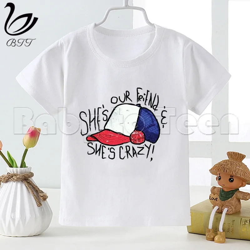 Футболка для мальчиков странные вещи Летняя детская футболка Топы маленьких