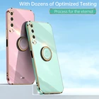 Чехол для телефона с покрытием для Huawei Honor 9X Pro20 Pro Enjoy 9s20, мягкие края и задняя фарфоровая панель с кольцом с вращением на 360 градусов