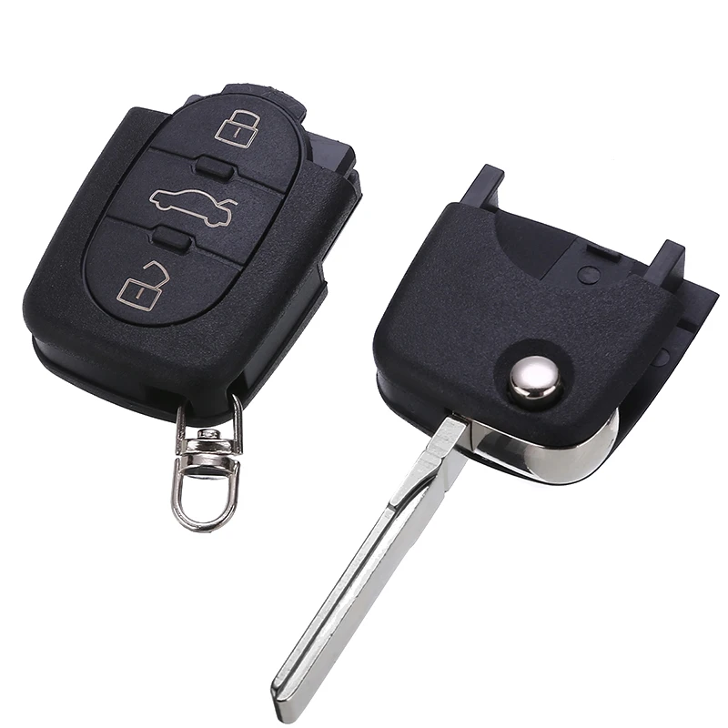

For Audi A2 A3 A4 A6 A8 TT Remote Key Fob Shell Case 3 Buttons Key Blade HAA Car Interior Accessories