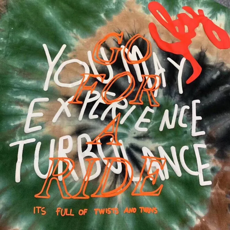 19ss Топ Летний стиль Галстук окрашенный кактус Тревис Скотт астромир серп